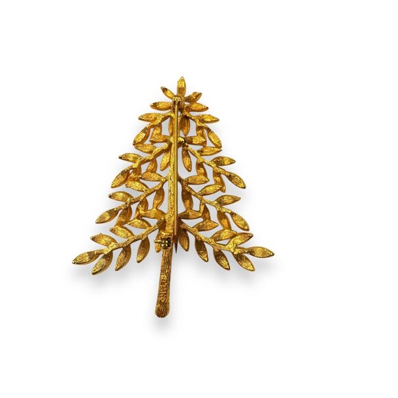 Vintage MYLU NYC Christmas Tree Brooch Aurora Borealis Crystals - Picture 2 of 6
